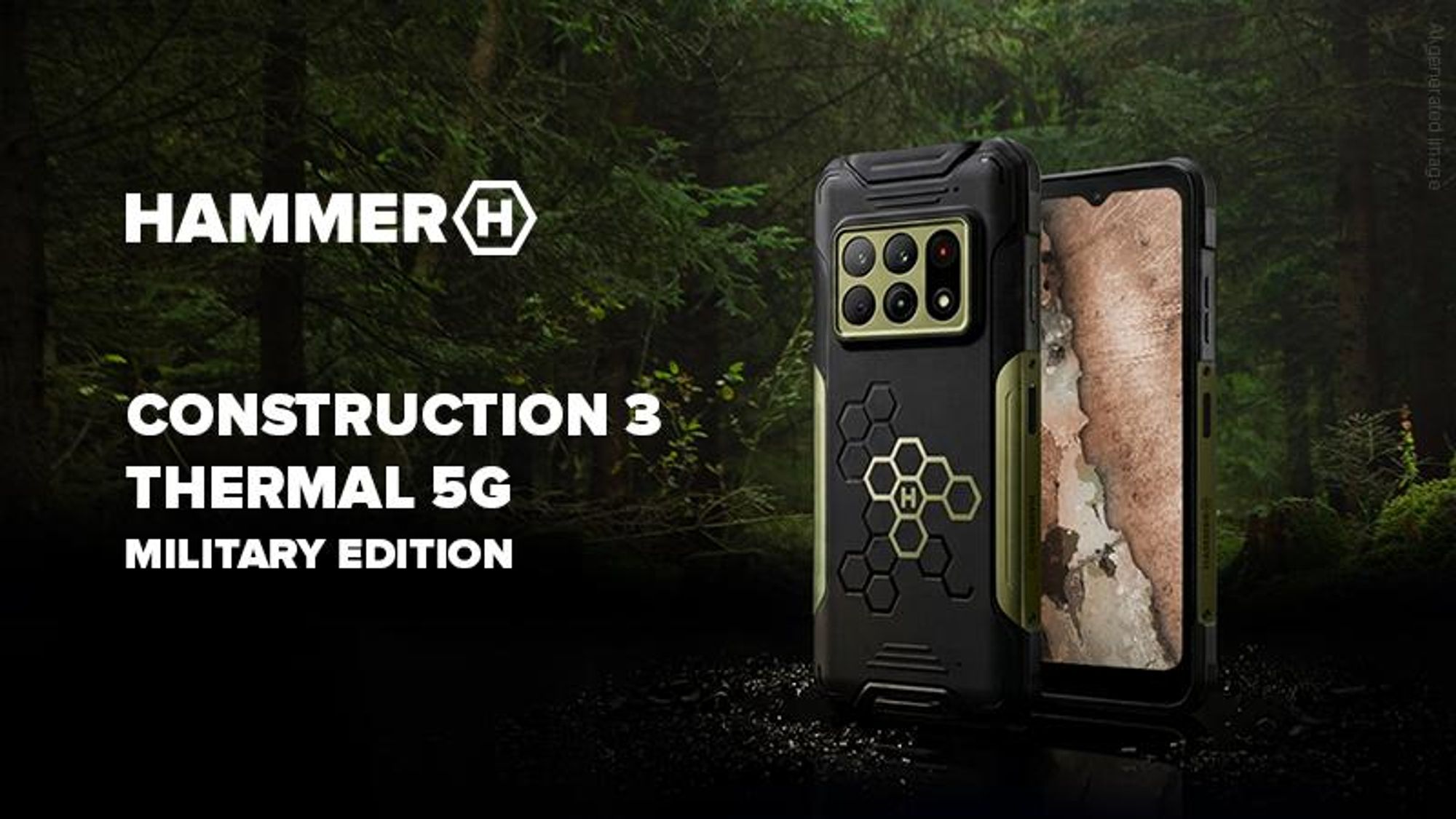 HAMMER CONSTRUCTION 3 THERMAL 5G MILITARY EDITION Robustes 5G Outdoor Smartphone mit Wärmebildkamera, Laser-Entfernungsmesser und Nachtsichtkamera
