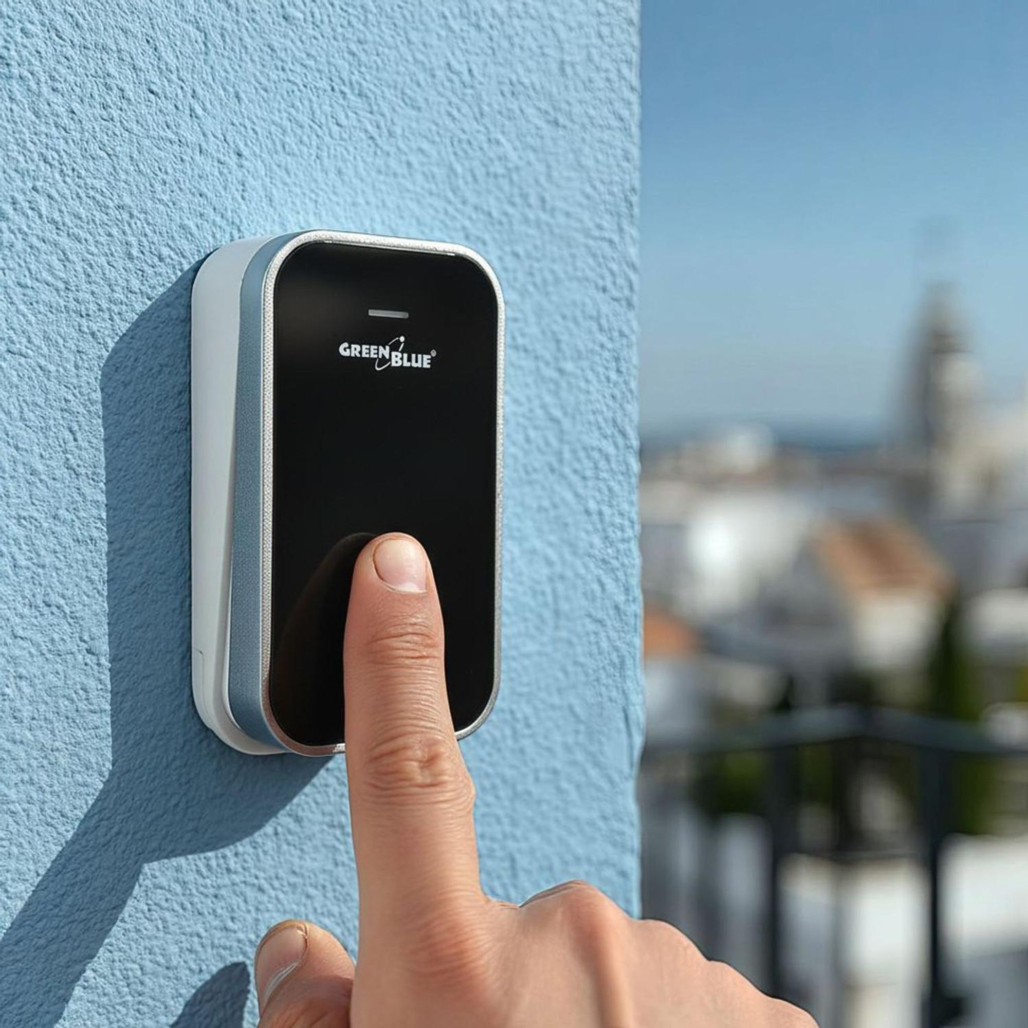 Kabellose Türklingel Kabelloses, batterieloses, Kinetisches Klingelsystem mit 38 Melodien, Reichweite bis zu 200 m, IP44 (1x Steckdosen-Empfänger + 1x