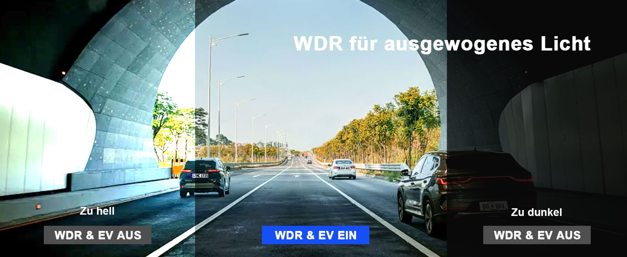 4K+1080P Dashcam Auto Vorne Hinten, Wi-Fi/APP Dual Auto Kamera mit Parküberwachung