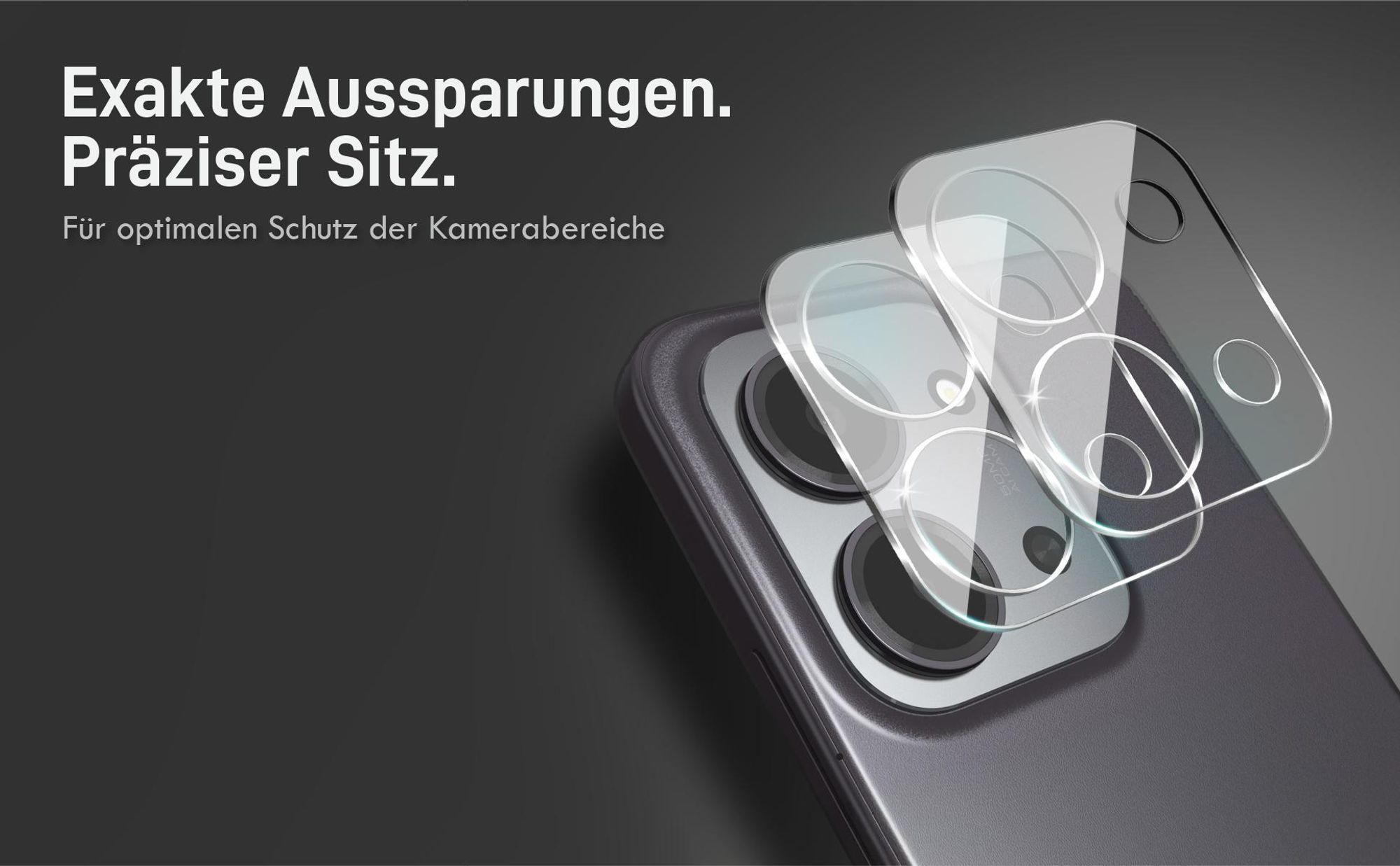 Viererpack Kamera und Displaygläser - Resistent gegen Fingerabdrücke