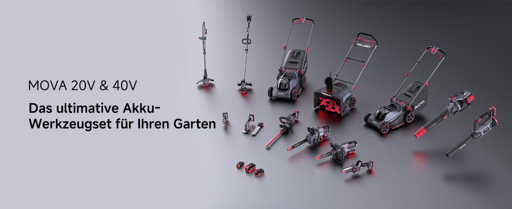 MOVA GL415 Akku-Rasenmäher 38 cm Schnittbreite kabellos bürstenloser Motor 20V SyncPack™ Einhebel Schnitthöhenverstellung Mulch und Fangfunktion Einha