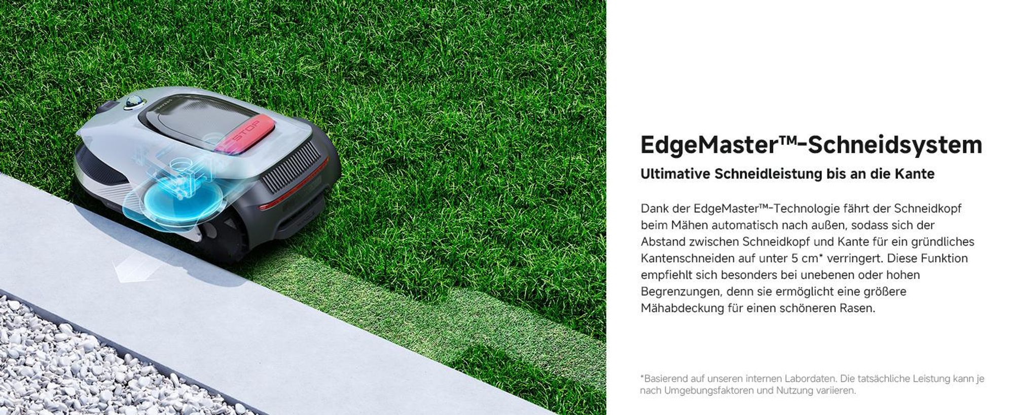 DREAME A2-1200 Akku-Mähroboter mit RKT,1200m²,360° 3D-LiDAR&KI-Vision,26,5° Steigung,U-förmige Mähbahn,5cm EdgeMaster Präzisionsschnitt,Dual-Map,App