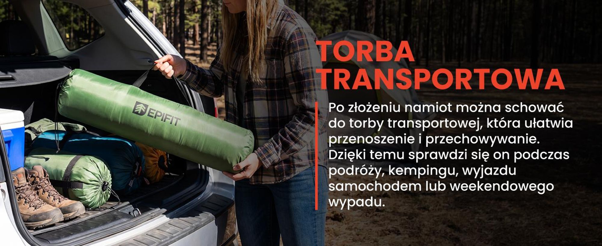 Dwuosobowy namiot turystyczny z moskitierą typu igloo i stelażem z włókna szklanego