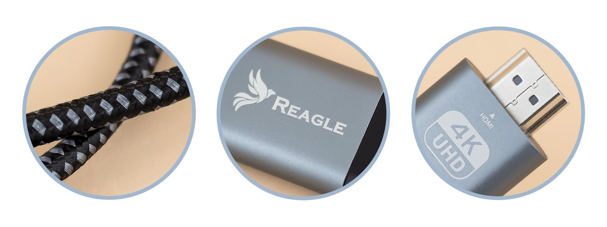 Reagle Usb‑C 3.1 Typ C Zu Hdmi 4K 60 Hz Mhl Adapterkabel Bildübertragung Mit Einer Maximalen Auflösung Von 4K@60Hz, Zwei Betriebsmodi, Für Zuhause Und