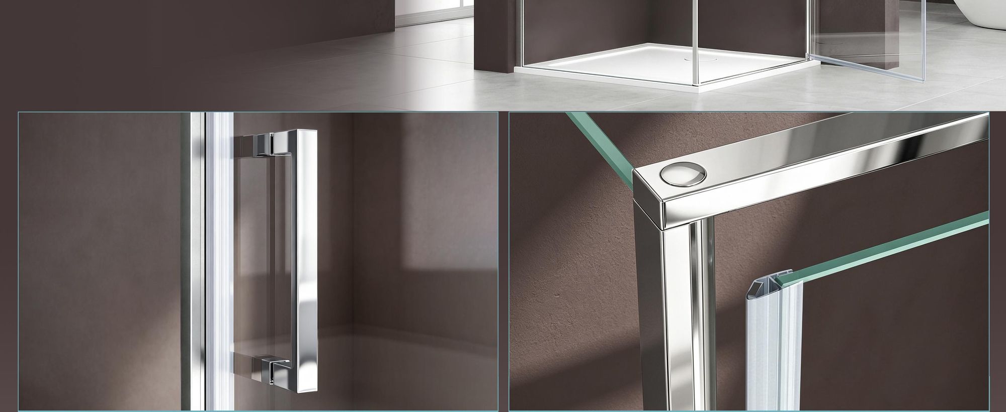 doporro Eck-Duschkabine 80x90x195cm Eckdusche inkl. Duschtasse ESG-Sicherheitsglas Milchglas Streifen inkl. beidseitiger Easy-Clean-Beschichtung Ravenna36MS-Plus