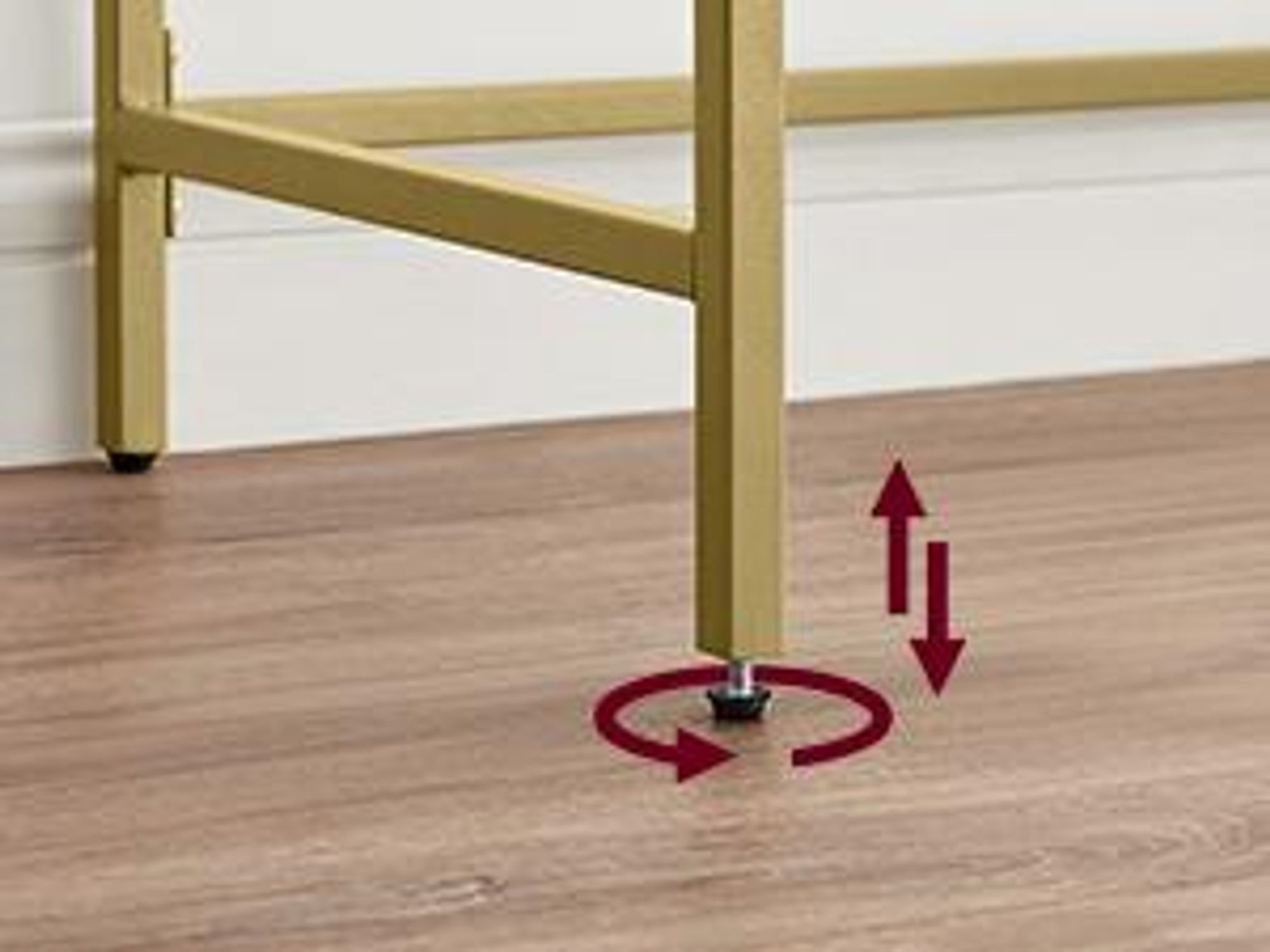 VASAGLE Konsolentisch, Beistelltisch, Oberfläche aus Hartglas, moderner Sofatisch, einfacher Aufbau, verstellbare Füße