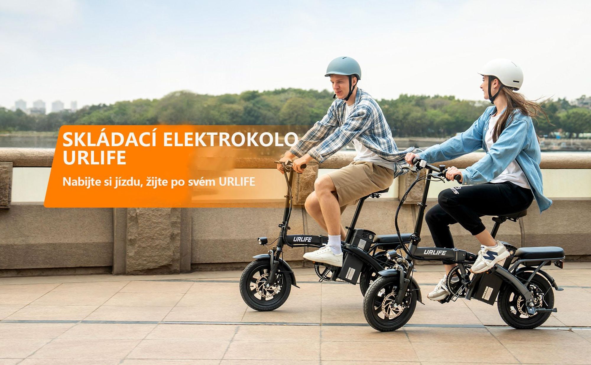 E-Bike URLIFE F1L - Motor 250W Baterie 48V 7.5Ah Pneumatiky  14 nohy Kotoučová Brzda - Černá