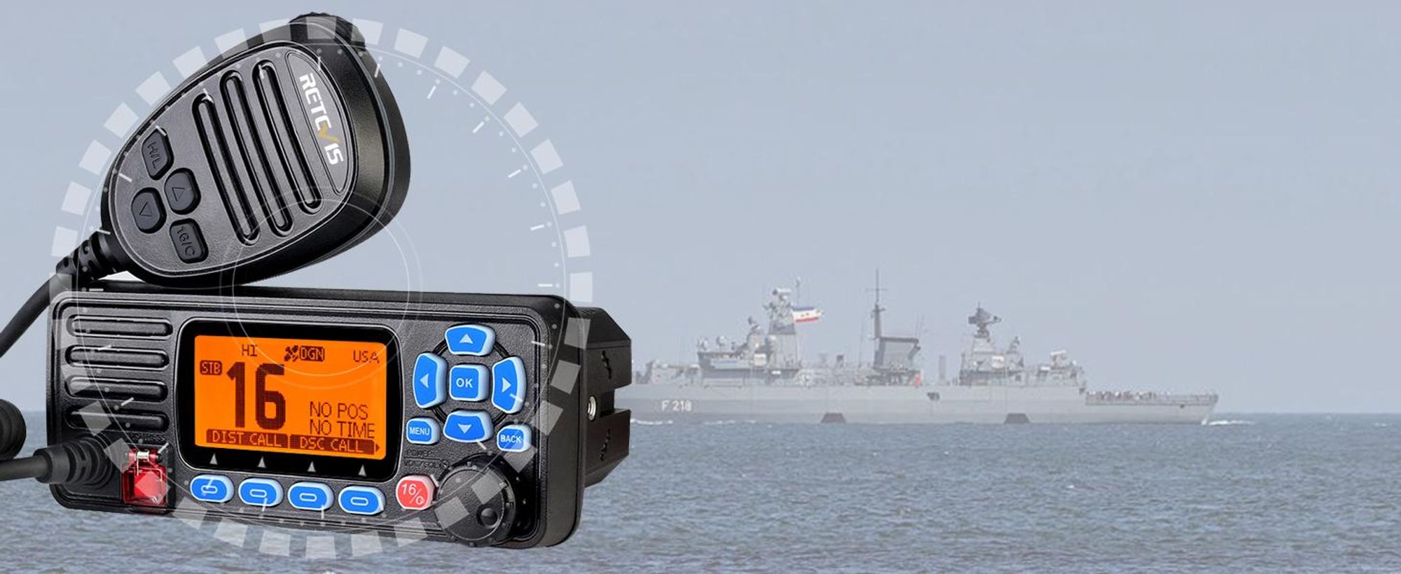 Retevis RA27 Marine Transceiver, IP67 Wasserdicht Wasserdichtes Handfunkgerät, Klasse D DSC, Seefunkgerät mit GPS, 88 Kanäle, Professionelle Marine Funkgerät (1 Stück, Schwarz)