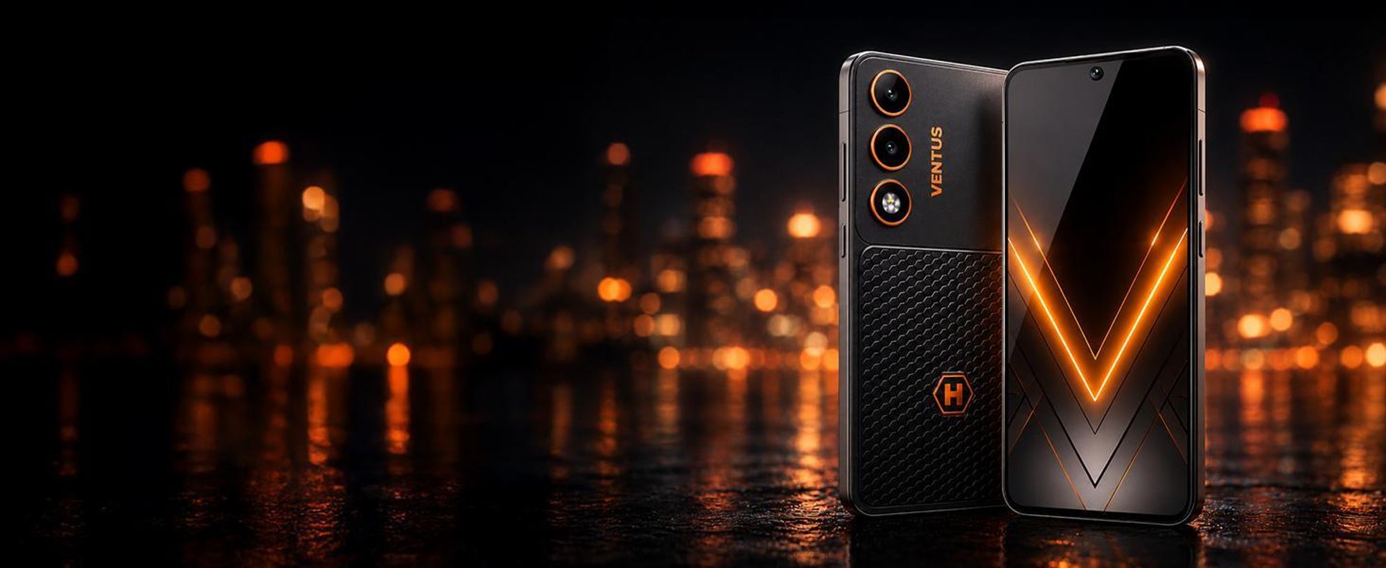 HAMMER VENTUS 5G Smartphone Handy Outdoor 8GB + 256GB IP69 Android 16 5000mAh 120Hz AMOLED Display, 108MP AI Camera, 32MP Selfie Camera, MediaTek Dime