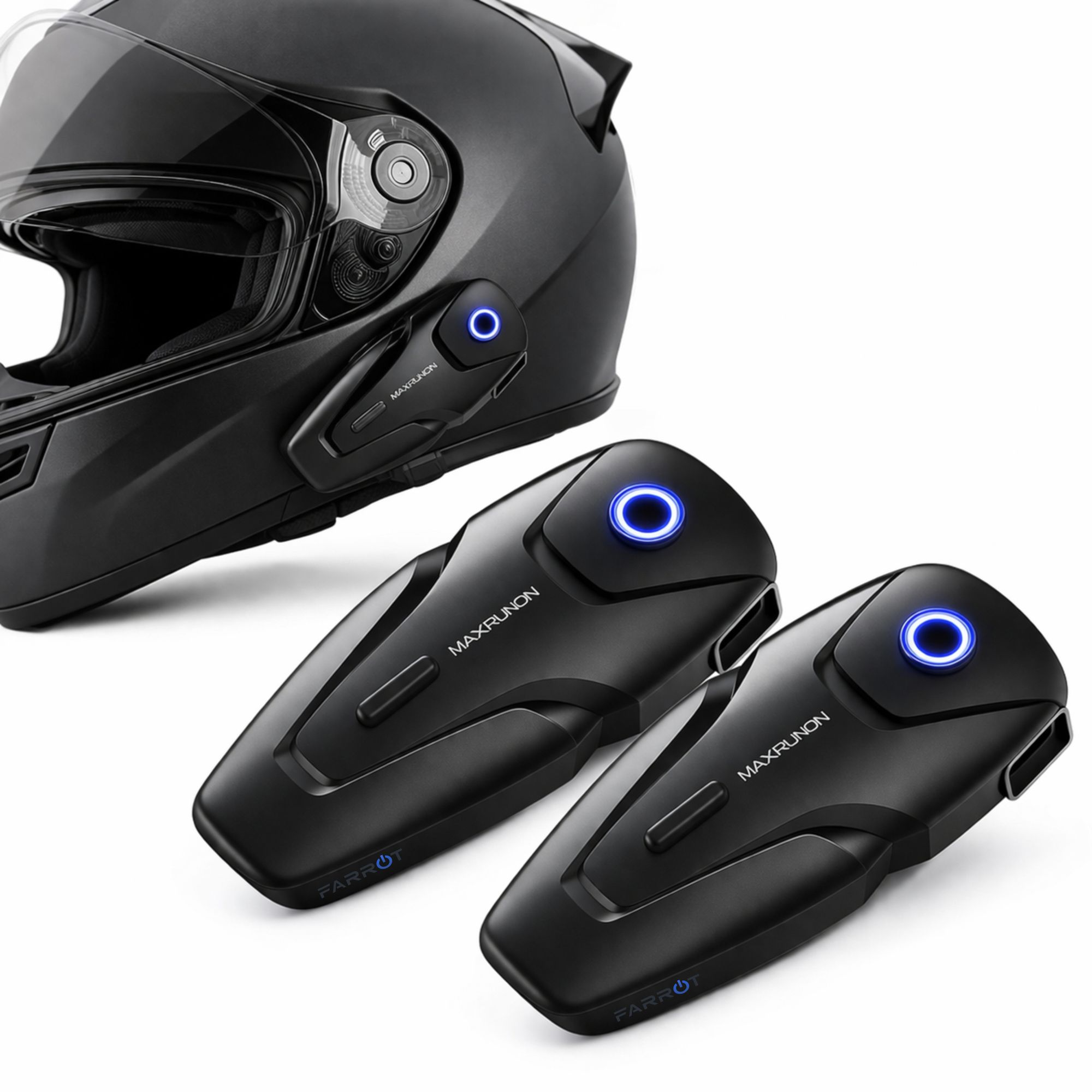 Sada 2 motocyklových interkomů X2 Bluetooth 5.3 do helmy s redukcí hluku a dosahem až 500 m