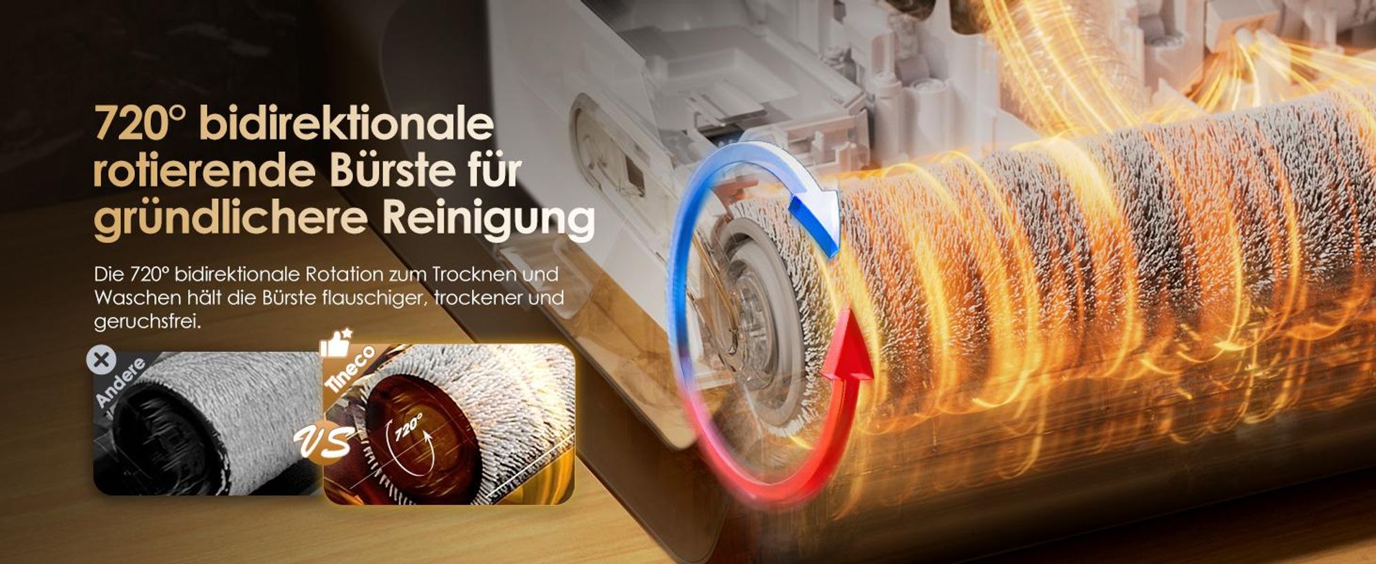 Tineco Floor ONE Switch S6 Stretch Breeze Nass Trockensauger 180° Lay-Flat 85°C Flashdry 5-in-1 Selbstreinigung Handstaubsauger (Stretch S6 Combo)