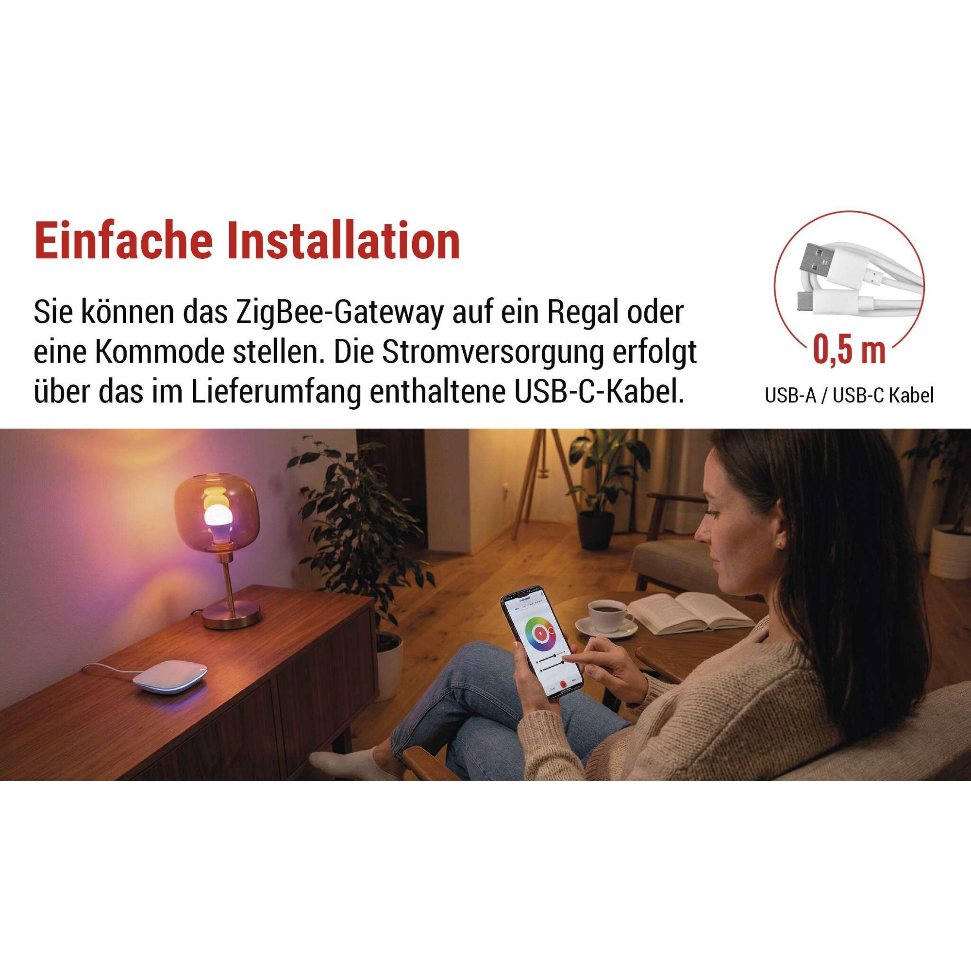 EMOS GoSmart ZigBee-Gateway für 128 Smart-Geräte, Smart Home Hub kompatibel mit Tuya, Smart Life, Lidl, mit Bluetooth, 2,4 GHz WiFi, weiß, H5002