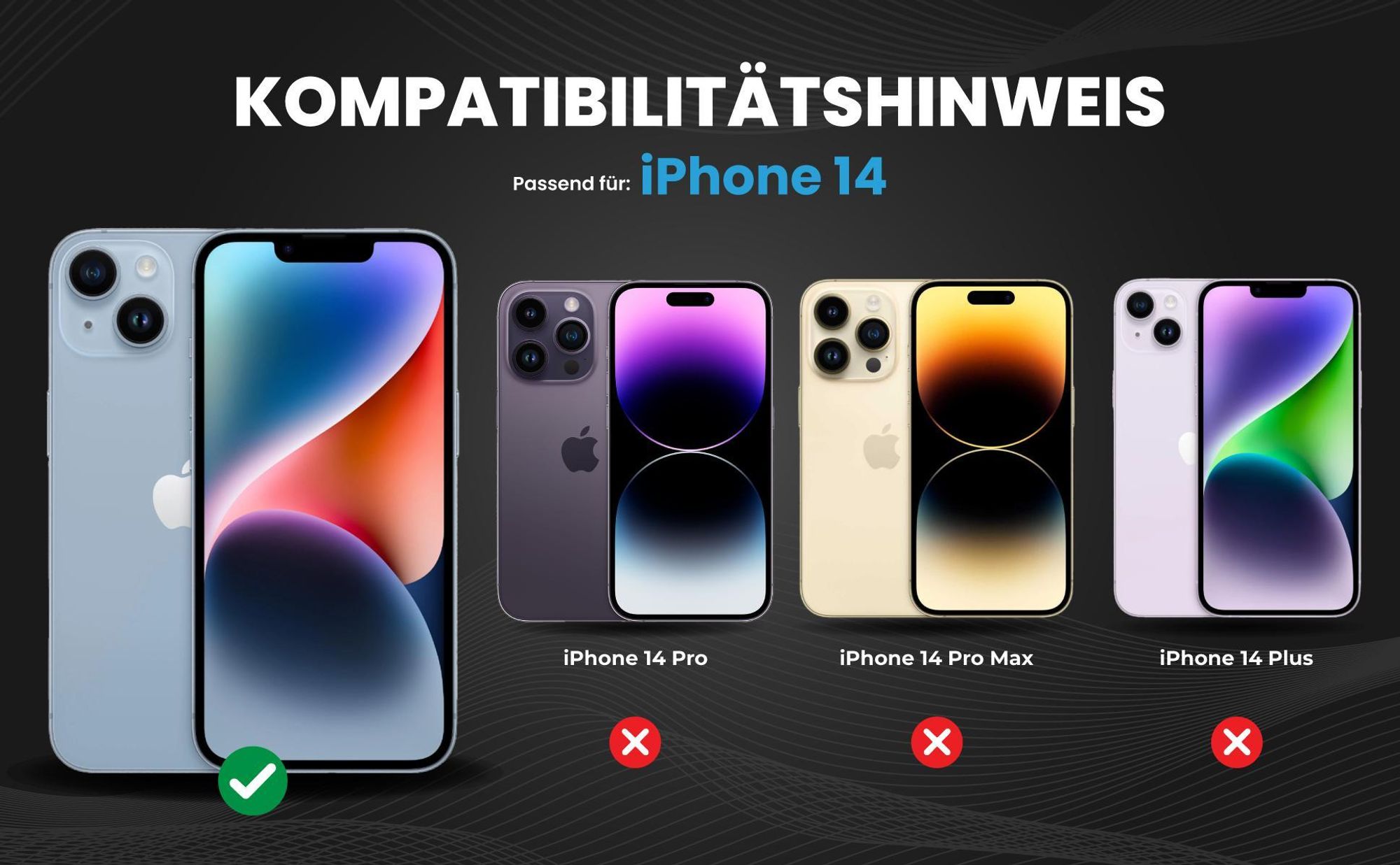 Kompatibilitätshinweise Hülle für Apple iPhone 14