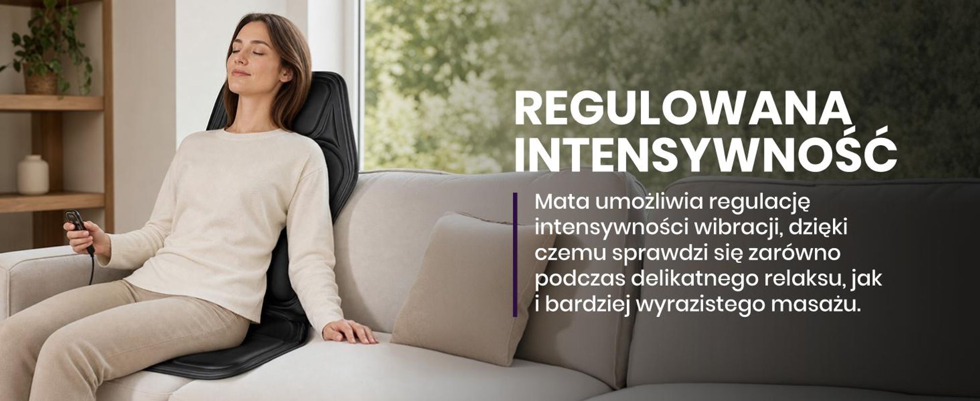 Mata Masująca do Masażu na Fotel Wibracyjna z Funkcją Grzania do Samochodu SeatVibe Lux