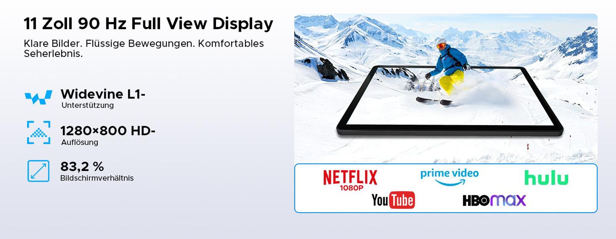AP11 Tablet Android 16, 48GB RAM+128GB ROM/2TB, 11 Zoll 90Hz HD IPS, T7250 Octa-Core, 8800mAh, Gemini AI, Widevine L1-Tastatur, Stift, Maus und Hülle