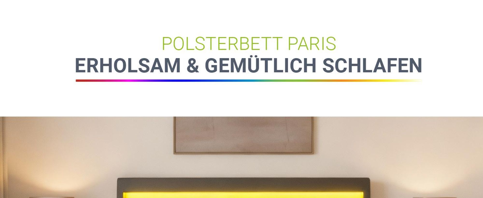 Juskys Polsterbett Paris 120 x 200 cm mit LED, Lattenrost & Kunstleder Grau