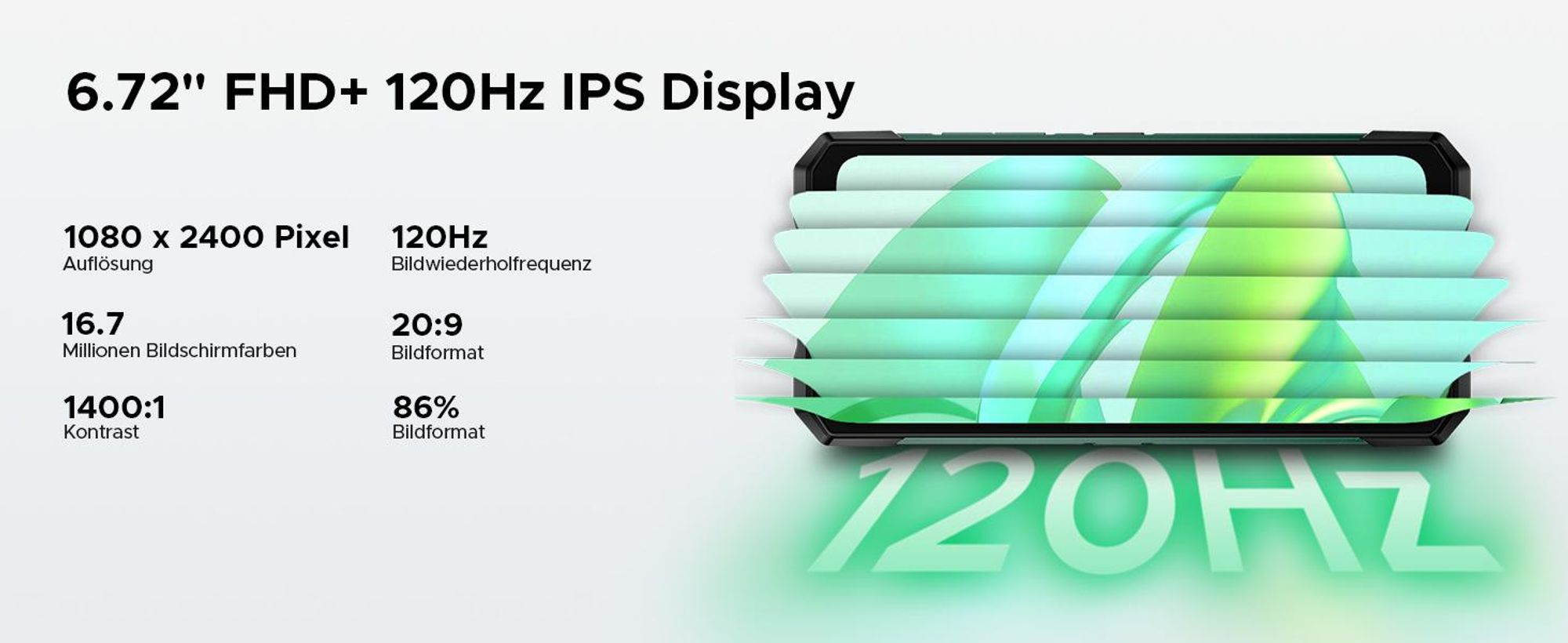DOOGEE S200 Ultra Rugged Smartphone Handy, 5G, IP68/IP69K, 6,72" 120Hz, 1,32" AMOLED, 11000mAh, 66W, 48GB+1TB, 100MP, NFC, Fingerabdruck, ohne Vertrag