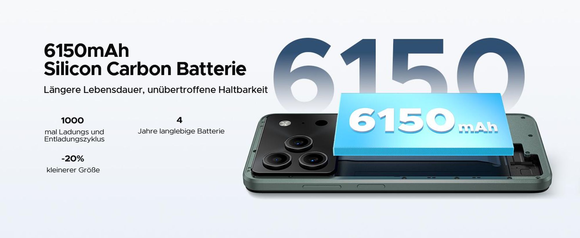DOOGEE Note56 Pro Smartphone Handy, Android 16, 6,56" 90Hz, 6150mAh Akku, 32GB RAM+128GB ROM, 4G Dual-SIM, 13MP, NFC, Fingerabdruck, Gesichtserkennung