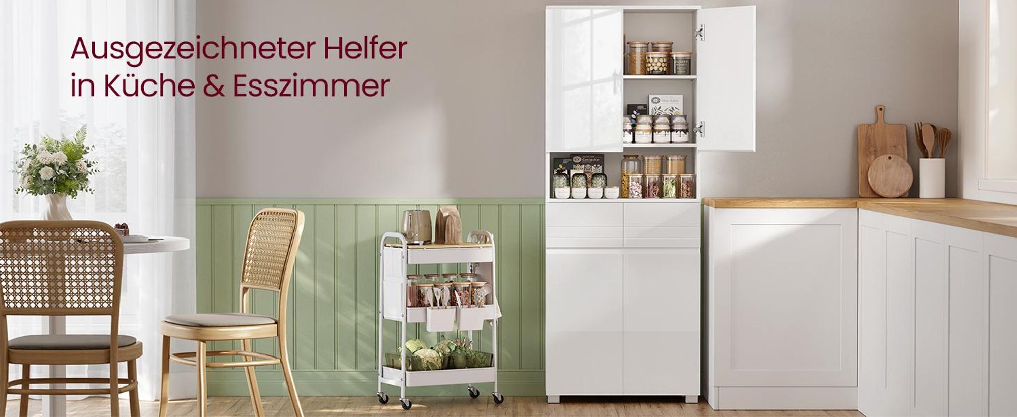 VASAGLE Badezimmerschrank, Badschrank, Badezimmermöbel mit einer Schublade/2 Schubladen, verstellbare Ablagen, offenes Fach