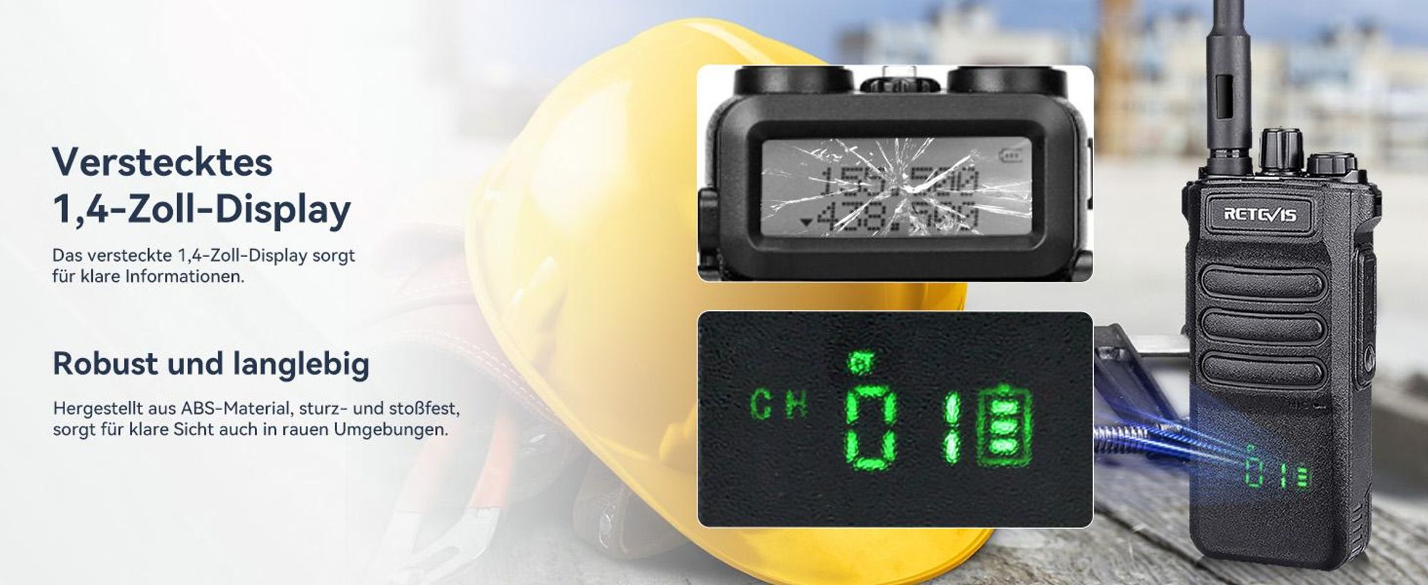Retevis RT86 Funkgerät Professionell, Robust Walkie Talkie mit Großer Reichweite, Handfunkgerät mit 6 Fach Ladegerät für Schulen