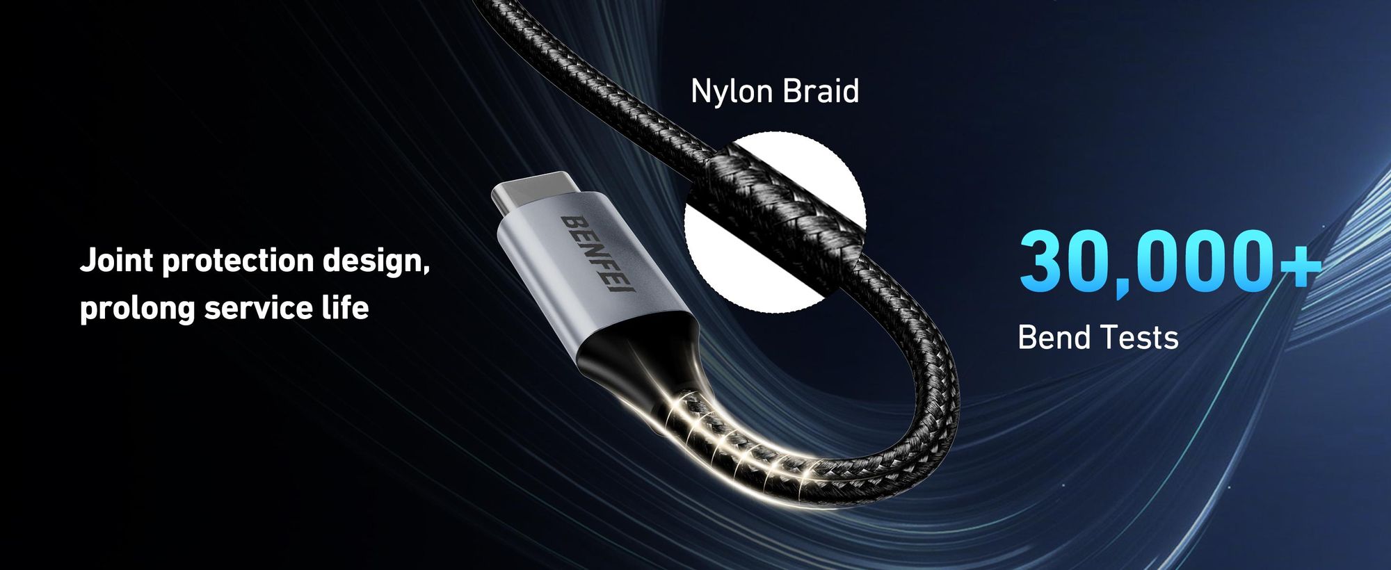 BENFEI USB-Kabel USB C auf USB C Ladekabel 60W [4 Stück 2x1M+2x2M], USB Type C Ladekabel, Schnellladeleistung