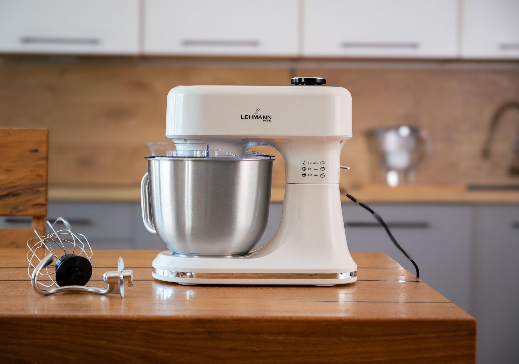 LEHMANN Impastatrice Planetaria, Funzione di Fermentazione, 5L Ciotola riscaldata fino a 45°C, Bilancia Integrata, Timer