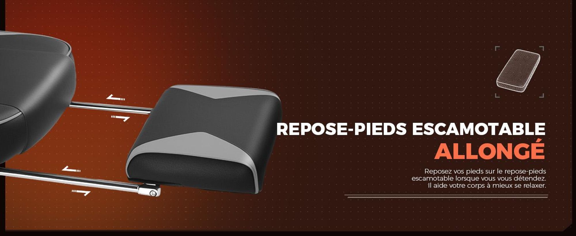Chaise de gaming GTPLAYER avec repose-pieds, chaise de bureau ergonomique supportant jusqu'à 150 kg, fauteuil de gaming avec support lombaire et repose-tête, chaise de bureau réglable en hauteur