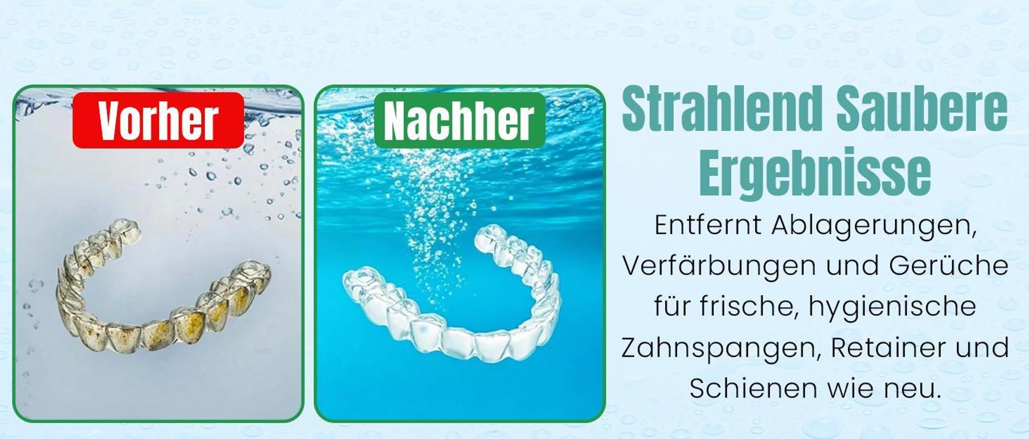 Perfekt-Schlafen24® Retainer Reinigungstabletten - 30x Reinigungstabletten Zahnschiene Reinigung |Fleckenfrei Zahnschutz Und Gebissreiniger Tabs