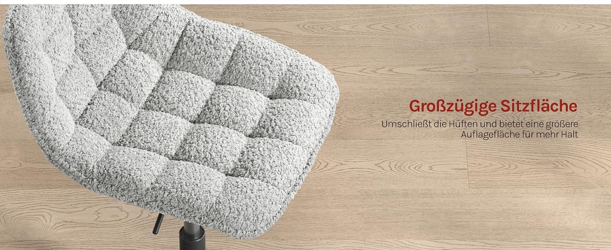 WOLTU Schminkhocker Barhocker mit Rückenlehne, aus bequemer Chenille, Metall, Grau