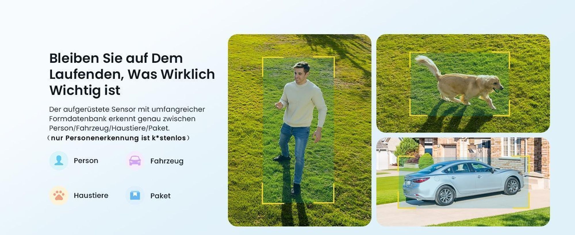 ieGeek 5MP FHD Überwachungskamera Aussen Akku WLAN, Kabllose IP kamera mit Solarpanel und Scheinwerfer, Farbige Nachtsicht, 2stk