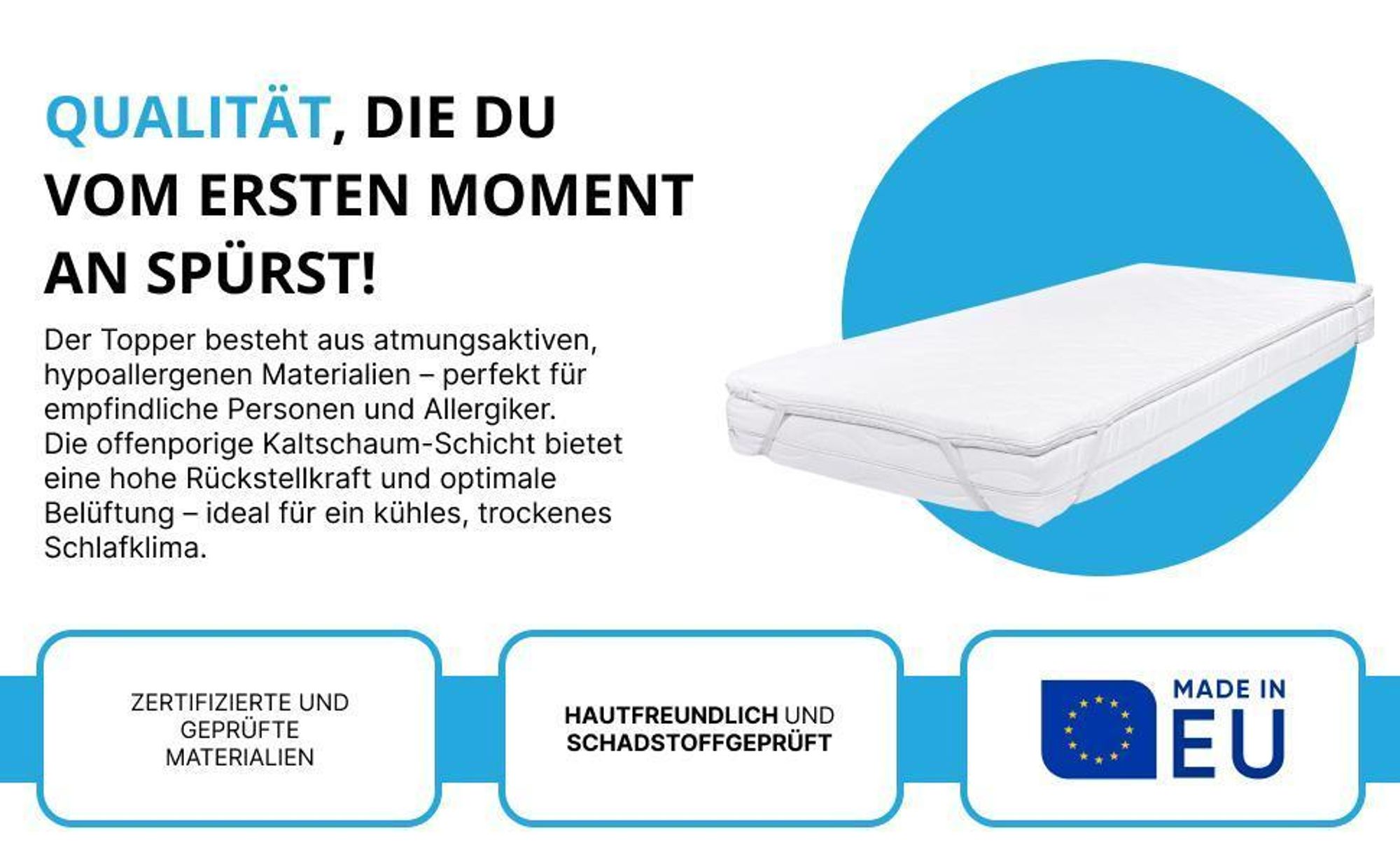 Kaltschaum Matratzentopper Matratzen Topper Matratzenauflage