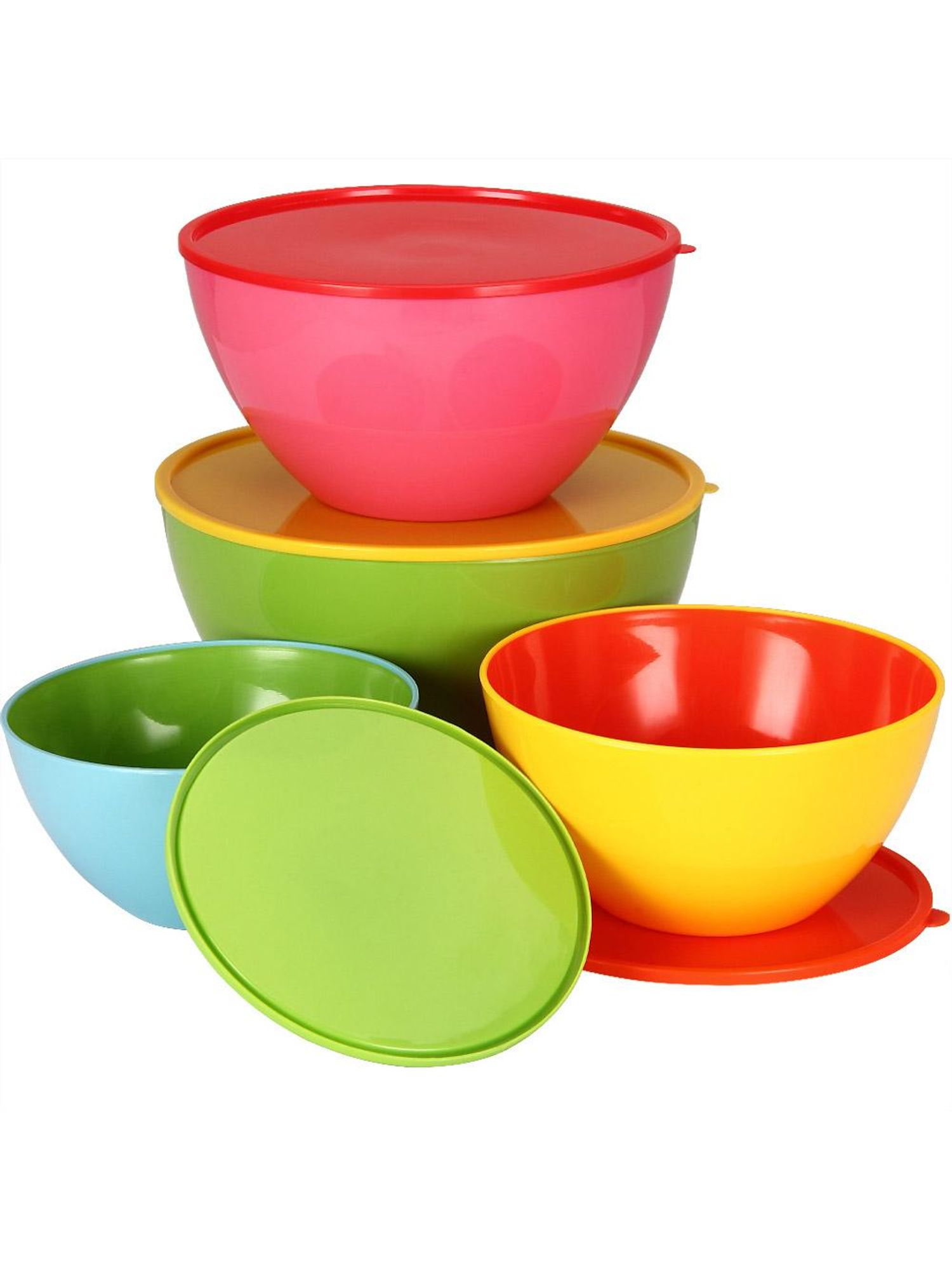 Schüsselset, 4-teilig, 4 Größen, 900–4000 ml, mehrfarbig