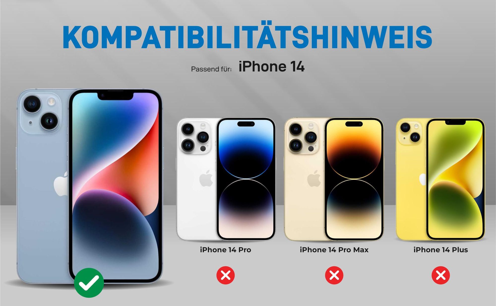 Kompatibilitätshinweise Hülle für Apple iPhone 14