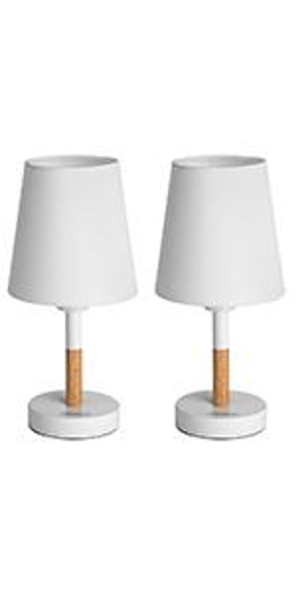 MONZANA® Nachttischlampe 2er Set Touch Dimmbar mit LED Leuchtmittel Stoffschirm Tischlampe Tischleuchte Wohnzimmer Schlafzimmer Licht Leselampe Grau