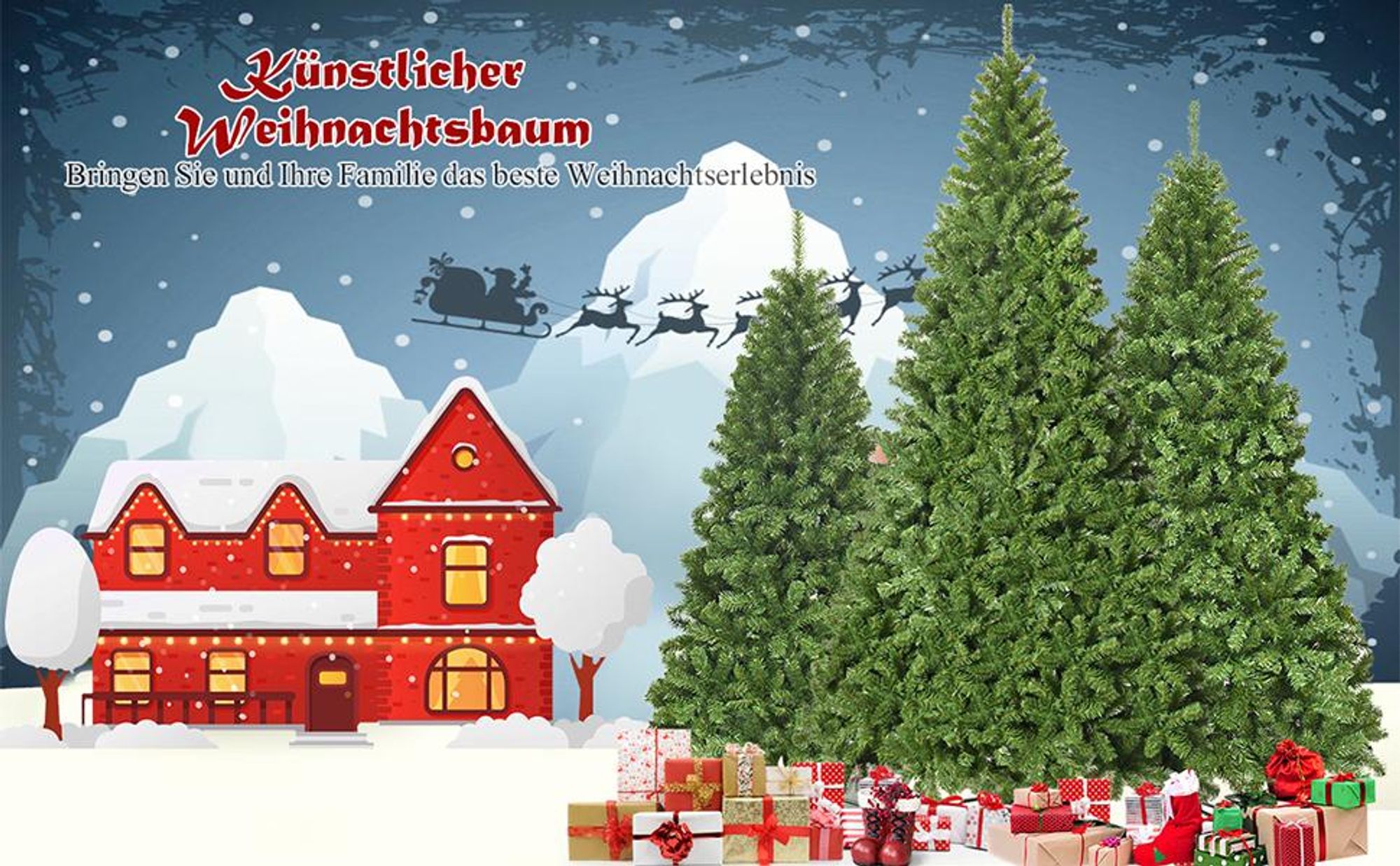 COSTWAY 180cm Künstlicher Weihnachtsbaum, Tannenbaum mit 928 Spitzen PVC Nadeln, Metallständer&Klappsystem, Christbaum, Kunstbaum Weihnachten Grün