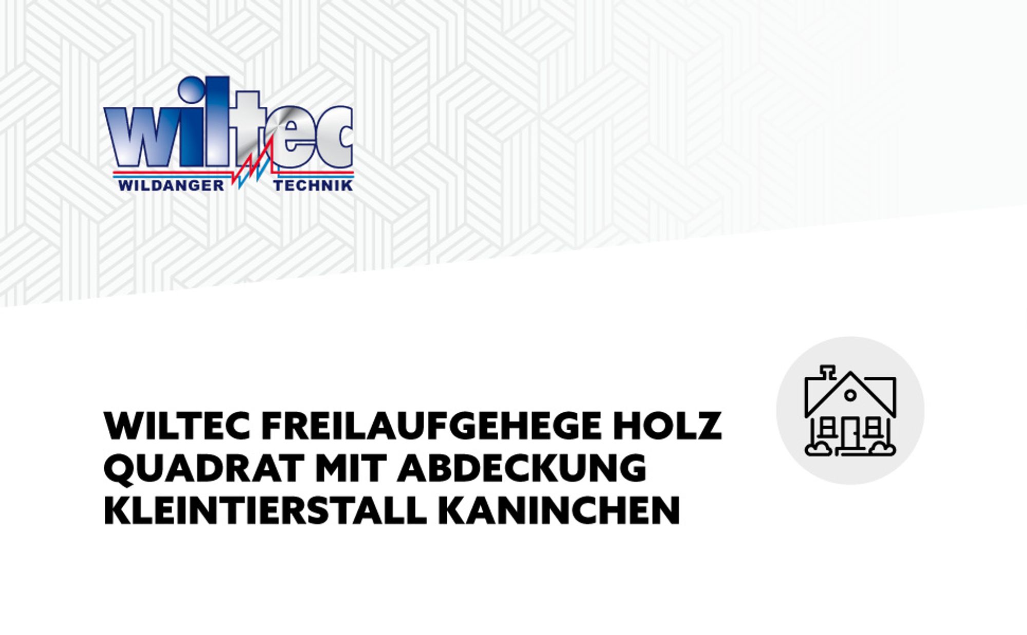 Wiltec Freilaufgehege Holz 1000 x 1000 x 450 mm, Quadrat Stall mit flexibler Abdeckung, Kleintierstall Kaninchen Hasen, Freigehege