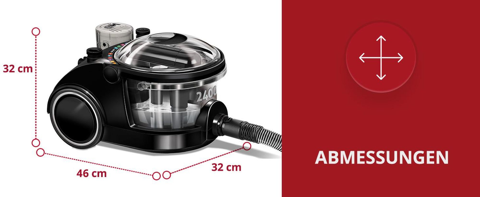 Wasserstaubsauger mit Wasserfilter, leistungsstarker Industrie-Bora MPM MOD-47 2400 W