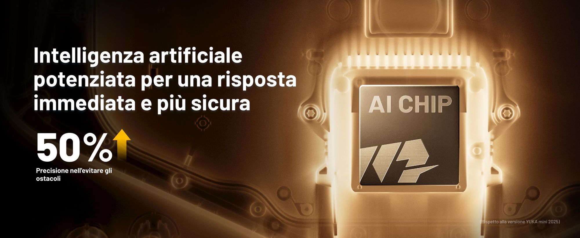 Robot tagliaerba Mammotion YUKA Mini 2 1000 con garage, senza filo, fino a 1000 m², 360 LiDAR + Visione AI, DropMow, mappatura auto, taglio bordi, APP