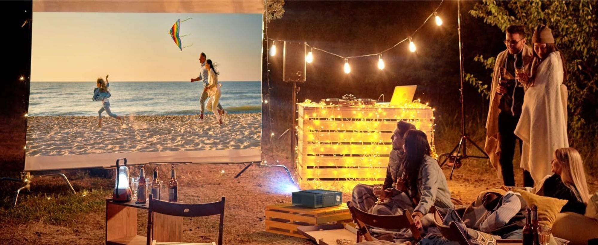 ULTIMEA Beamer 4K Heimkino Unterstützt 900 ANSI-Lumen mit Hindernisvermeidung und 6D Trapezkorrektur, Native 1080P Projektor, Apollo P60