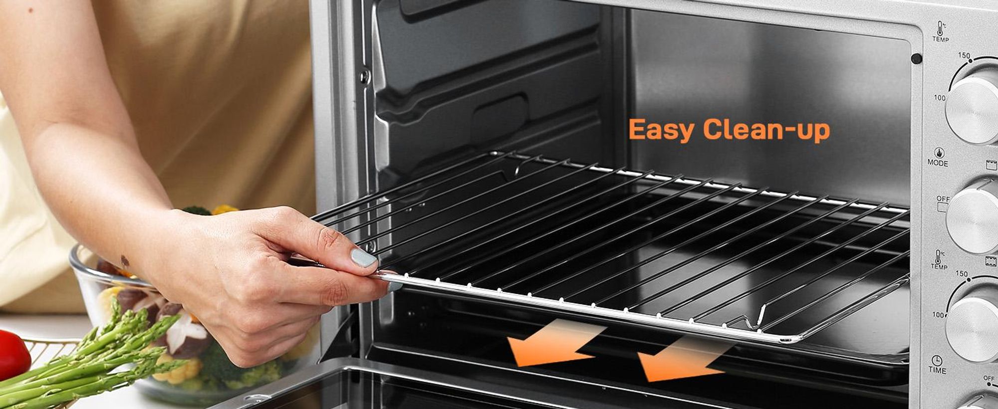 Homcom 800-087SR, 32 l, Srebrny, Wolnostojący, Obrotowy, 6 kaw., 100 - 230 °C