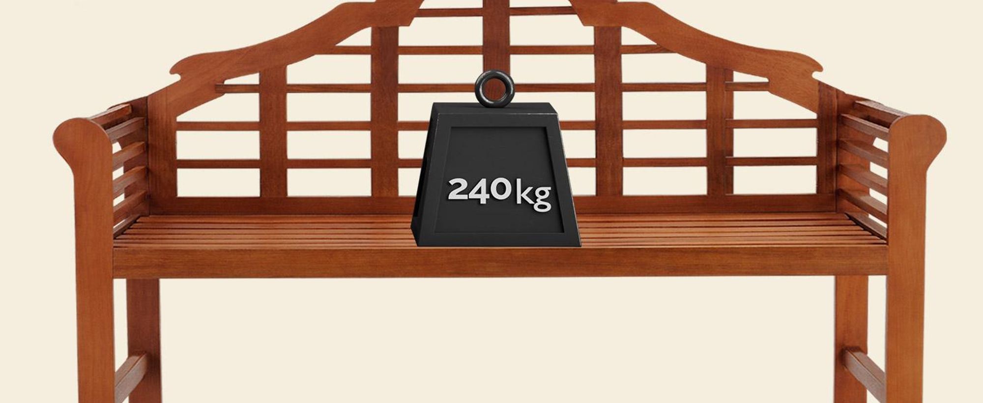 CASARIA® Gartenbank Wetterfest 2- Sitzer FSC®-zertifiziert