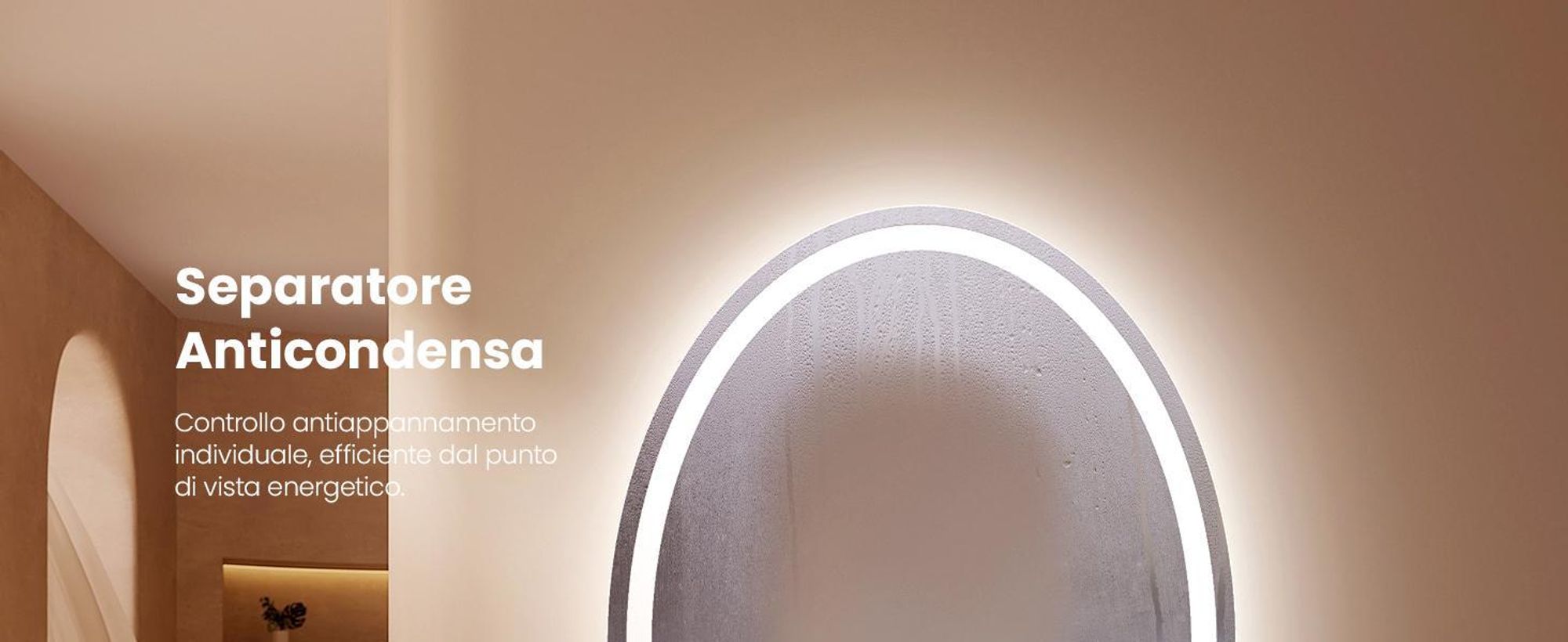 EMKE specchio da bagno 60x80 cm specchio da bagno con 3 colori di luce, specchio da bagno senza nebbia + dimmerabile + interruttore a sfioramento specchio ovale a LED