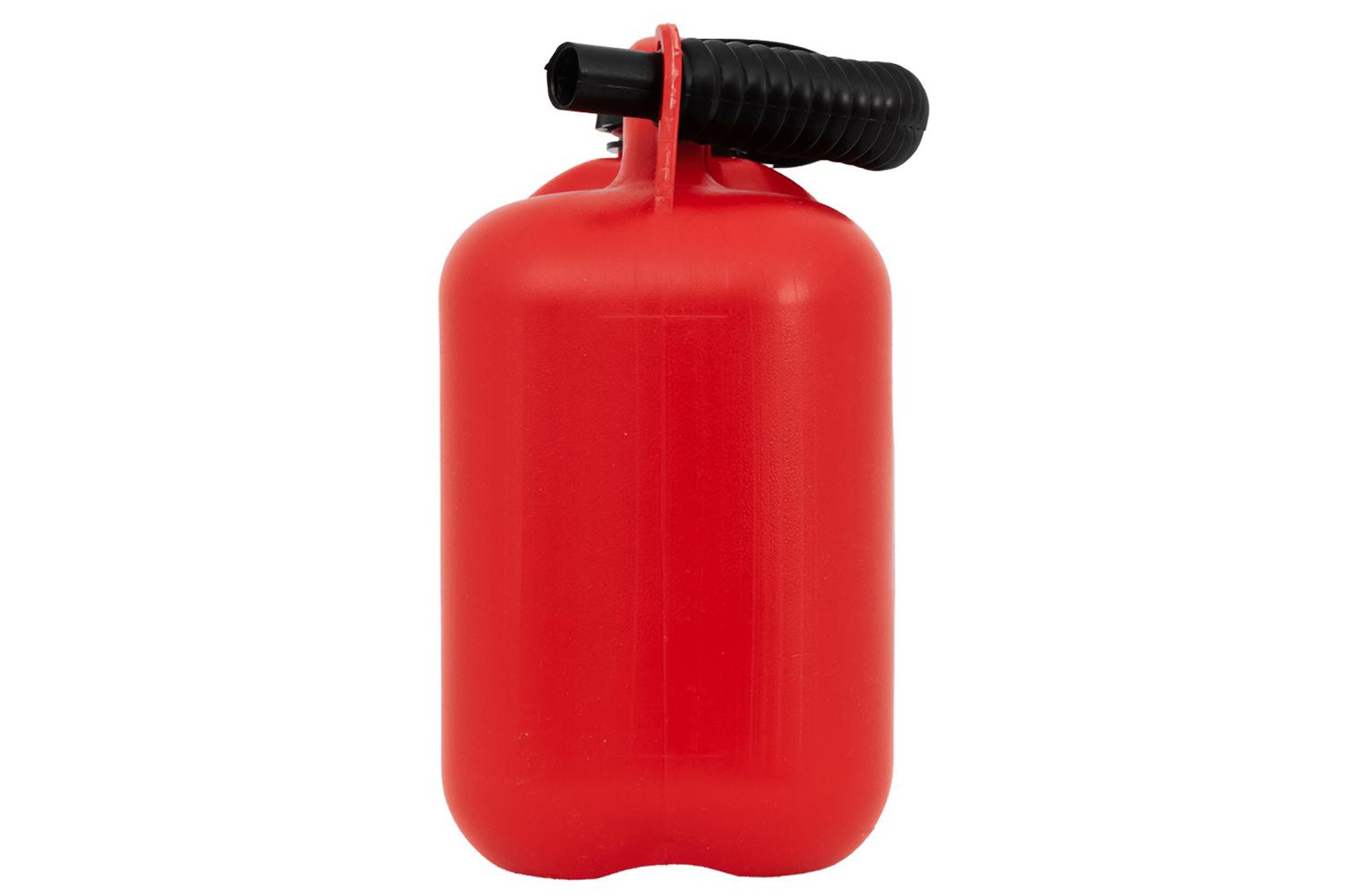 HERMON 5 Liter Kunststoffkanister rot mit Trichter für Benzin und Diesel