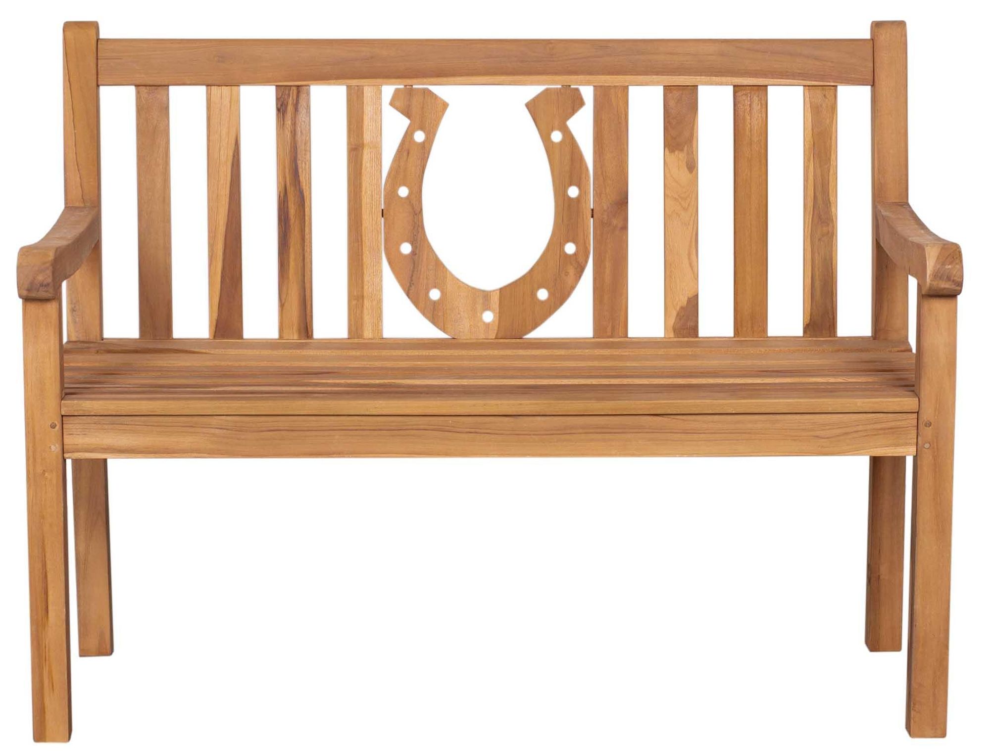 Gartenbank Teak Sitzbank 120cm mit Motiv Herz