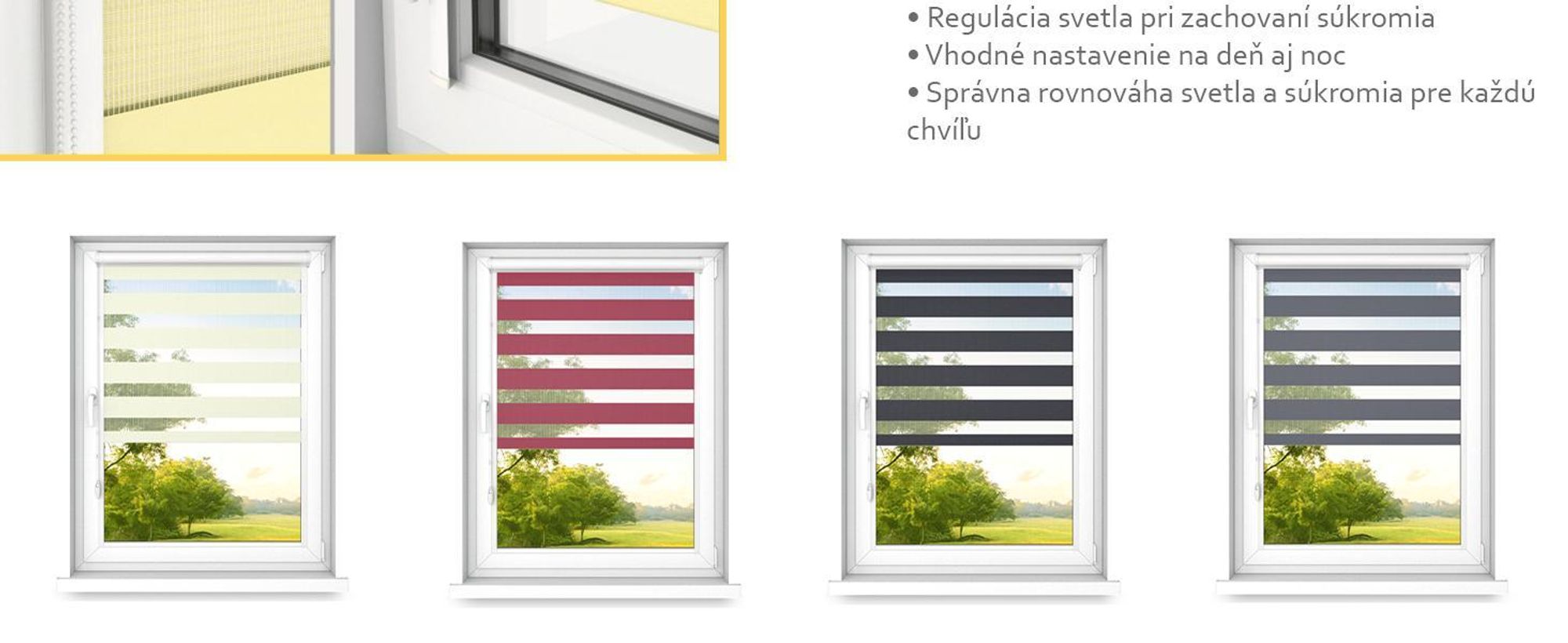 time4blinds – Dvojitá Roleta bez Vŕtania – Rolety Zebra pre Okná a Dvere - Klasická biela, 800x700, Vpravo