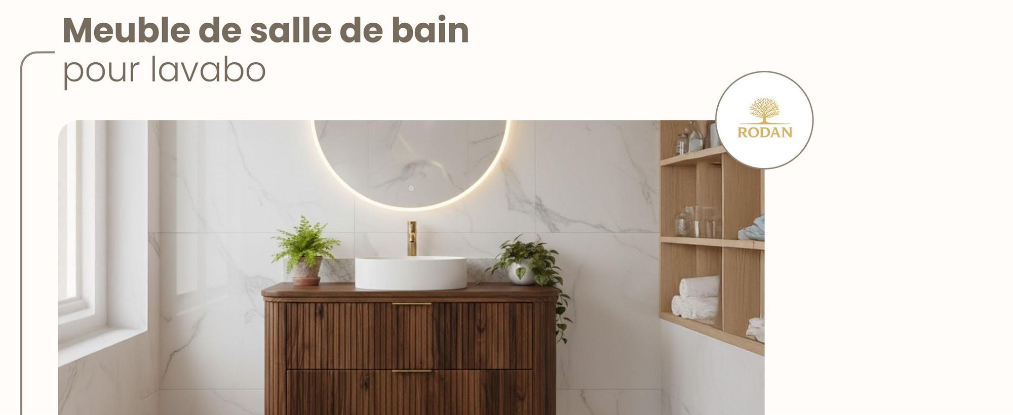 Meuble Sous Lavabo 100 cm Chêne Noyer MDF