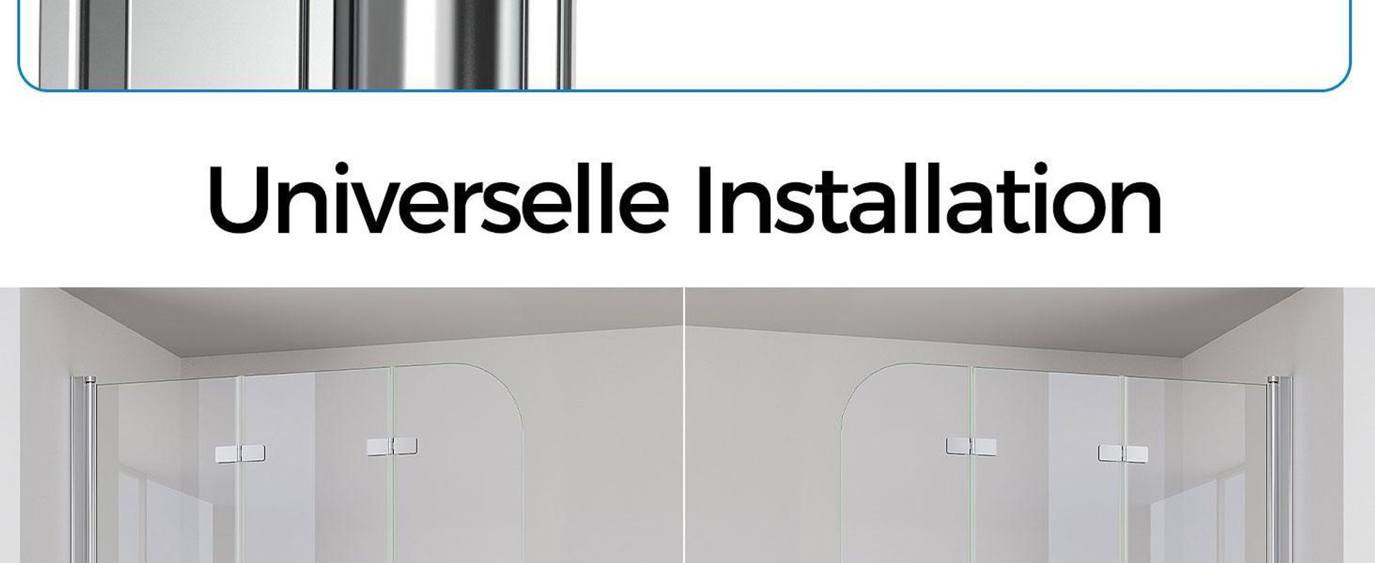 IMPTS Duschwand für Badewanne 140x140cm 3-teilig Faltwand Badewannenaufsatz Faltbar Duschabtrennung 6mm ESG GLAS Badwannenfaltwand Chrom, Klarglas