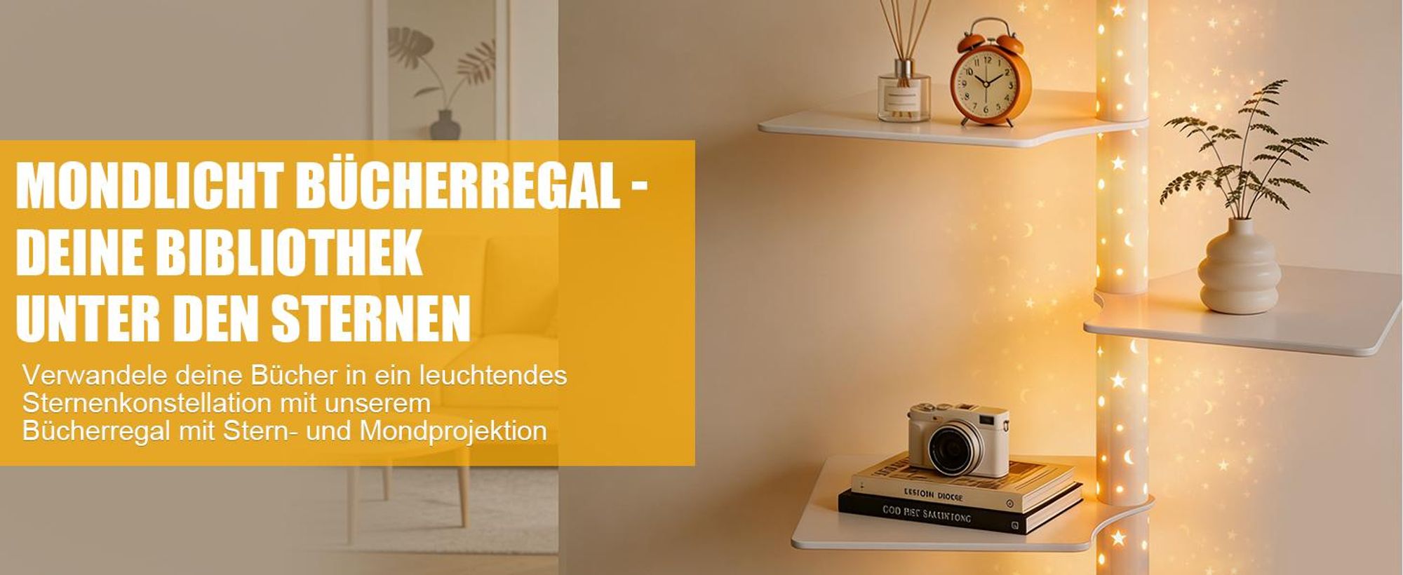 9 Ebenen Pflanzenständer mit LED-Sternenlicht & Drehbaren Regalen, 180cm Metall Pflanzenregal Blumenständer für Balkon Wohzimmer Garten, Weiß