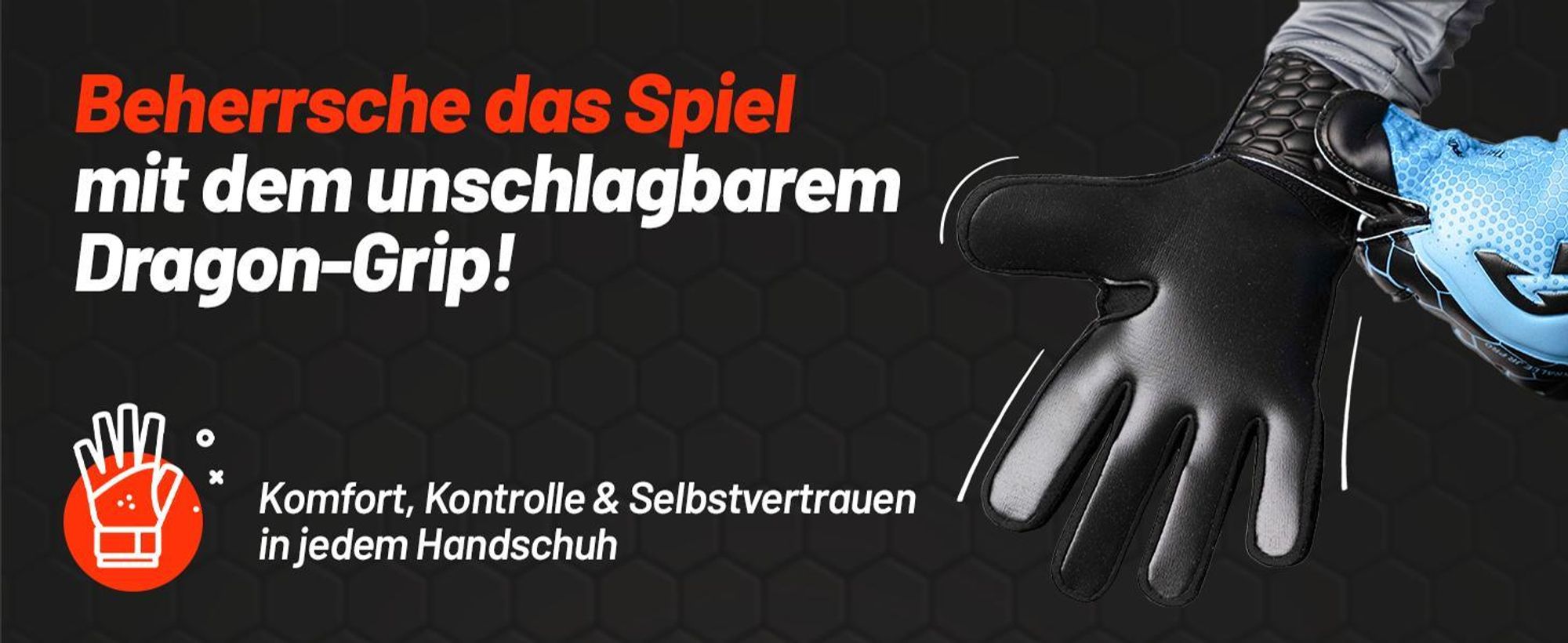 CATCH & KEEP Pro 3.0 torwarthandschuhe kinder - kinder torwarthandschuhe mit Fingerschutz&Griff für festen|torwarthandschuhe junior in Größen 3 bis 7