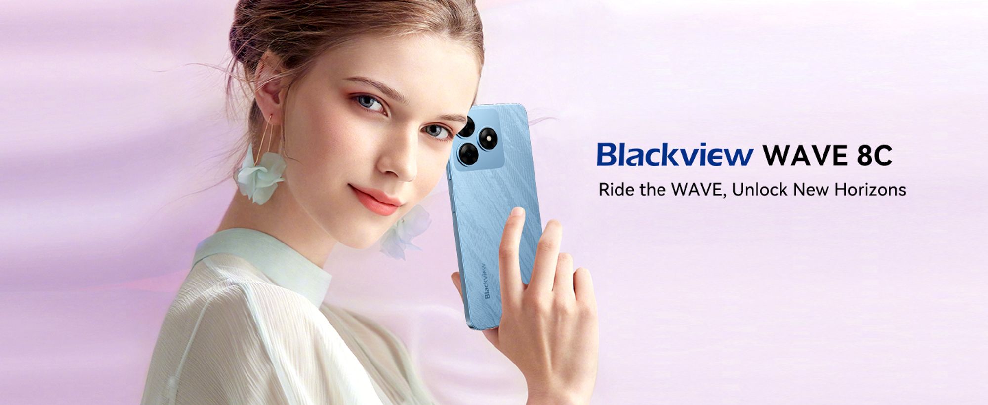 Blackview Wave8C 6,56" bez umowy Smartfon 6GB+64GB, telefon komórkowy Dual SIM 4G, bateria 4700mAh, Fingerprint/Face ID/GPS/5G WiFi, żelazny